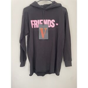 NWT Vlone Friends- Hoodie Black Pink ‎ S/M Certilogo Authenticated Streetwear